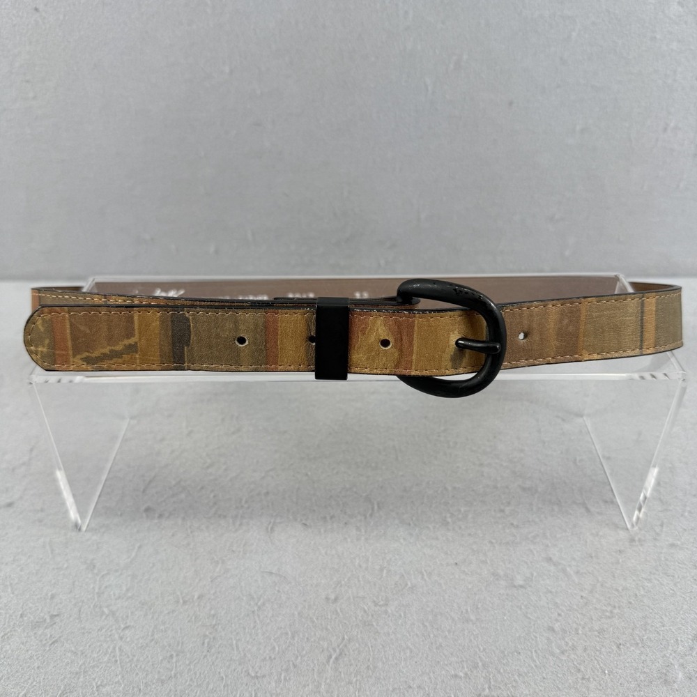 Vintage Billy Belt Calif Leather Belt Size 32‎ Brown Tan Ikat Aztec Southwestern